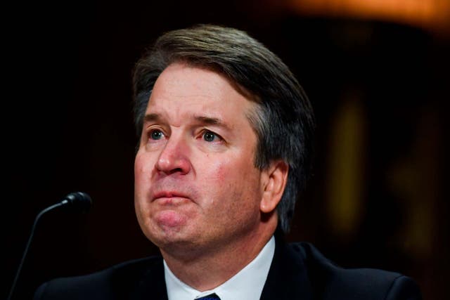 Brett Kavanaugh denies allegations of sexual assault before the Senate Judiciary Committee in Washington
