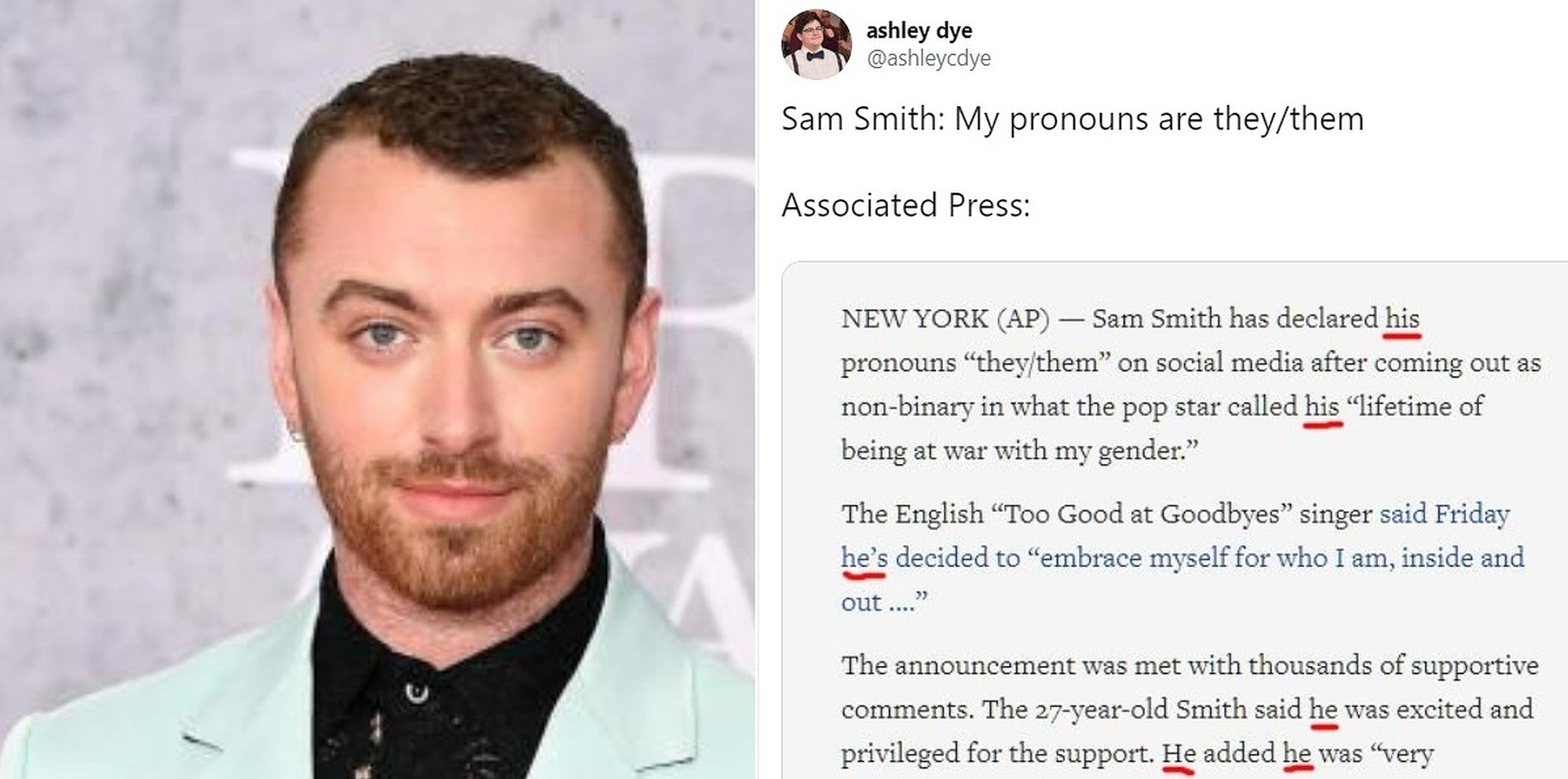 Sam smith перевод. Sam Smith they them. Sam Smith before coming out.