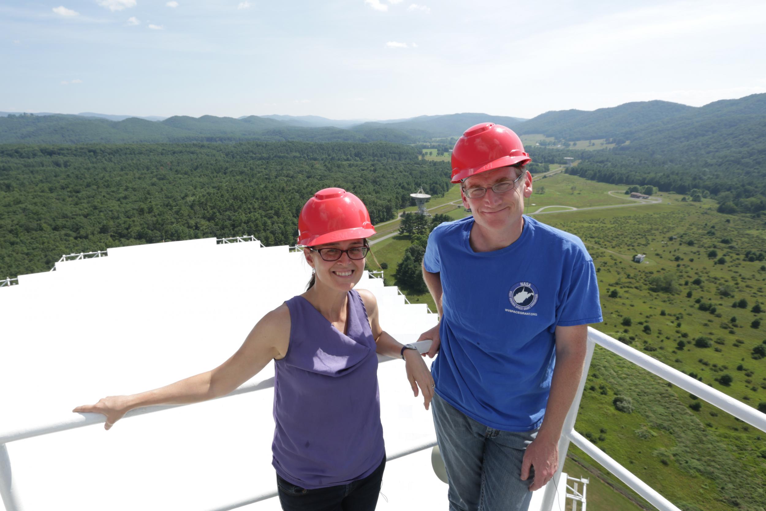 The neutron star was identified by the Green Bank Telescope in West Virginia (pictured), which is so sensitive it can pick up radio waves emitted milliseconds after the birth of the universe