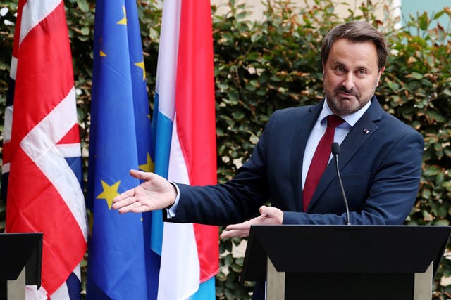 Luxembourg's Prime Minister Xavier Bettel went ahead without Boris Johnson