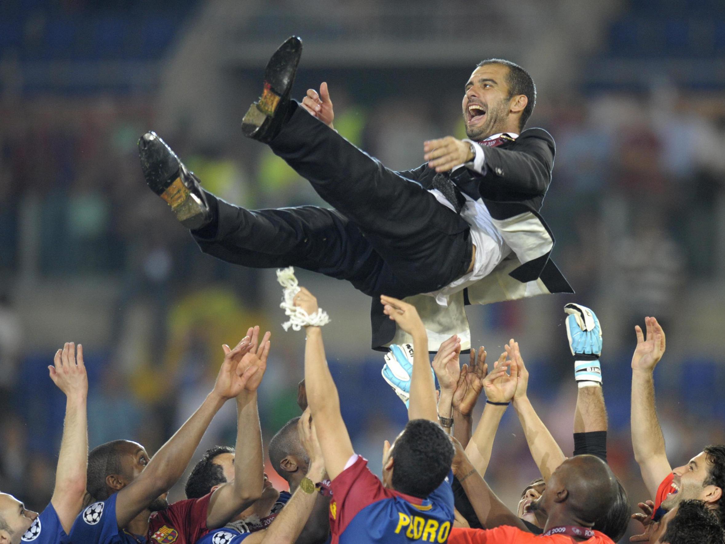Guardiola won his first European Cup in 2009