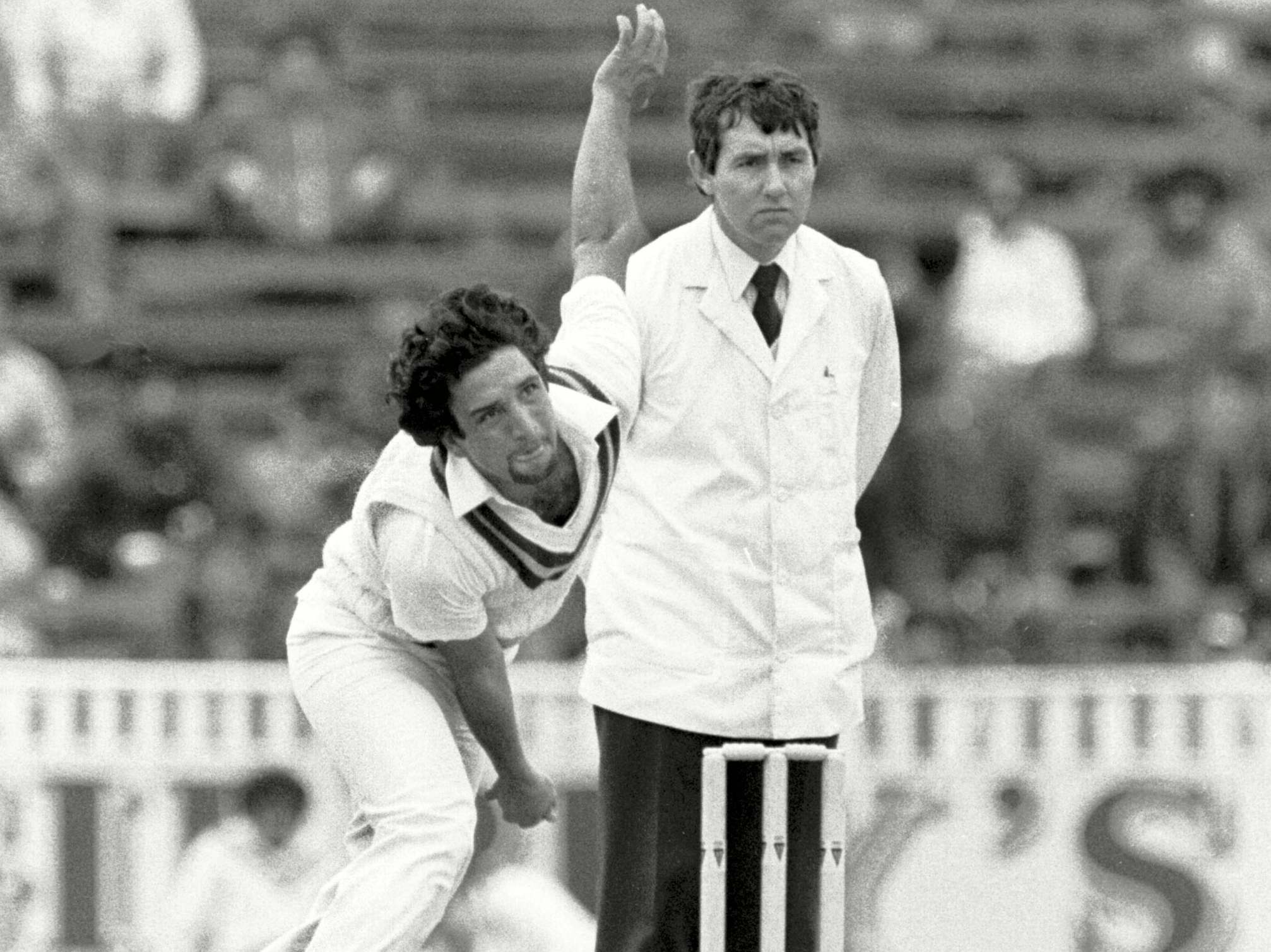 Top spinner: Qadir bowling against New Zealand in the 1983 World Cup at Edgbaston