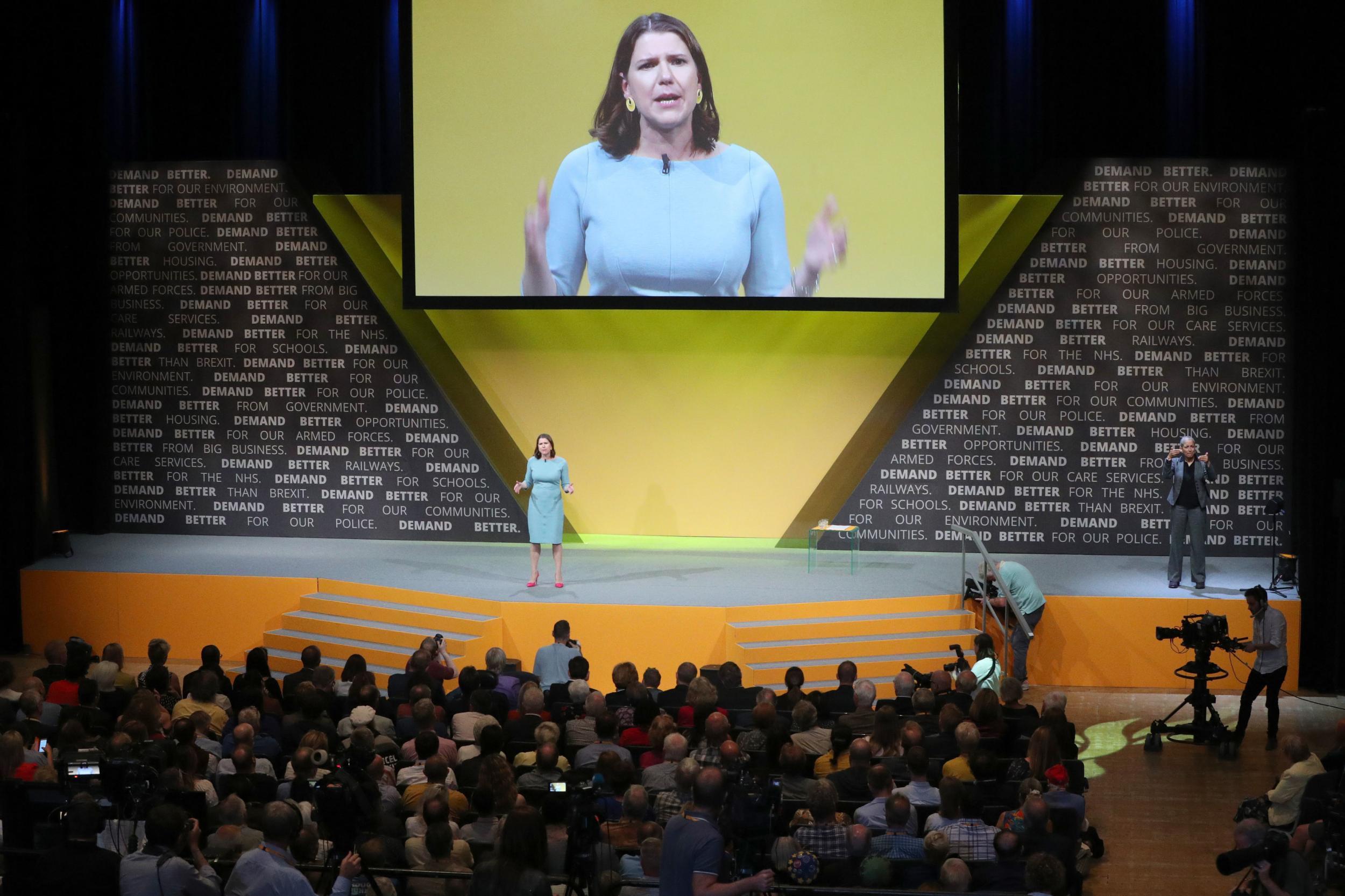 This is Swinson's first conference speech as party leader