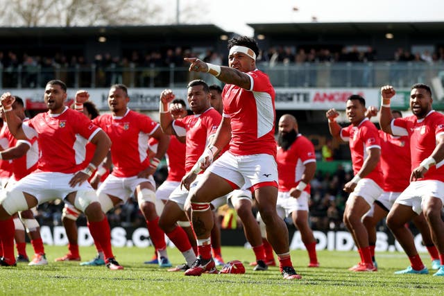 Tonga's players will represent the ‘undefeated men of war’