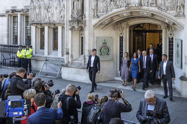 Gina Miller arrives at the Supreme Court ahead of case against Boris Johnson