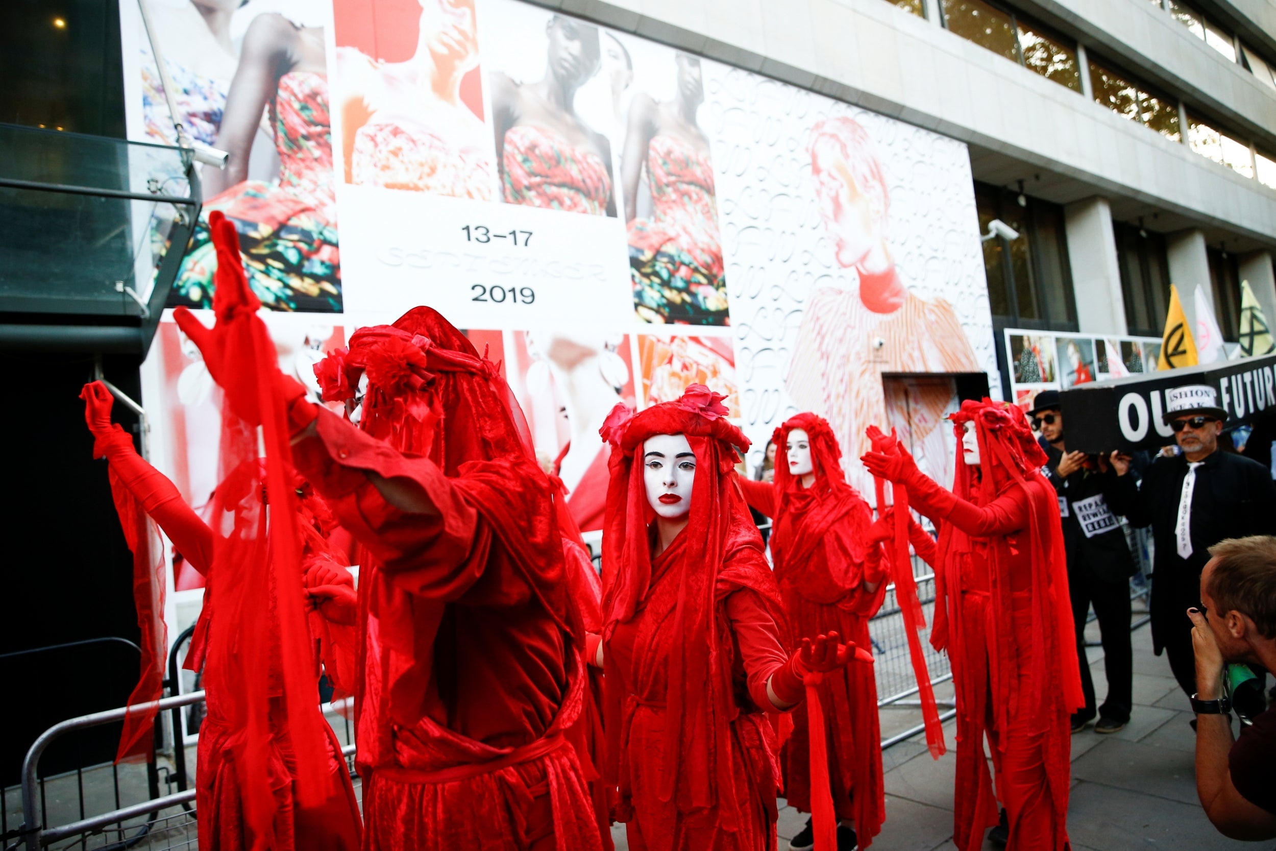 Member of Red Bridage took part in the march