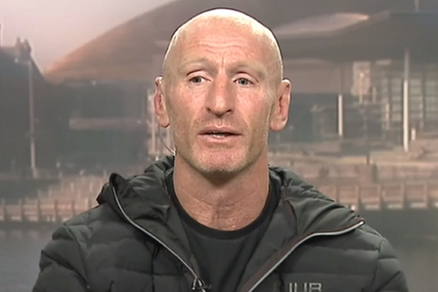 Still image taken from BBC Breakfast interview with former Welsh Rugby captain Gareth Thomas, 18 September 2019.