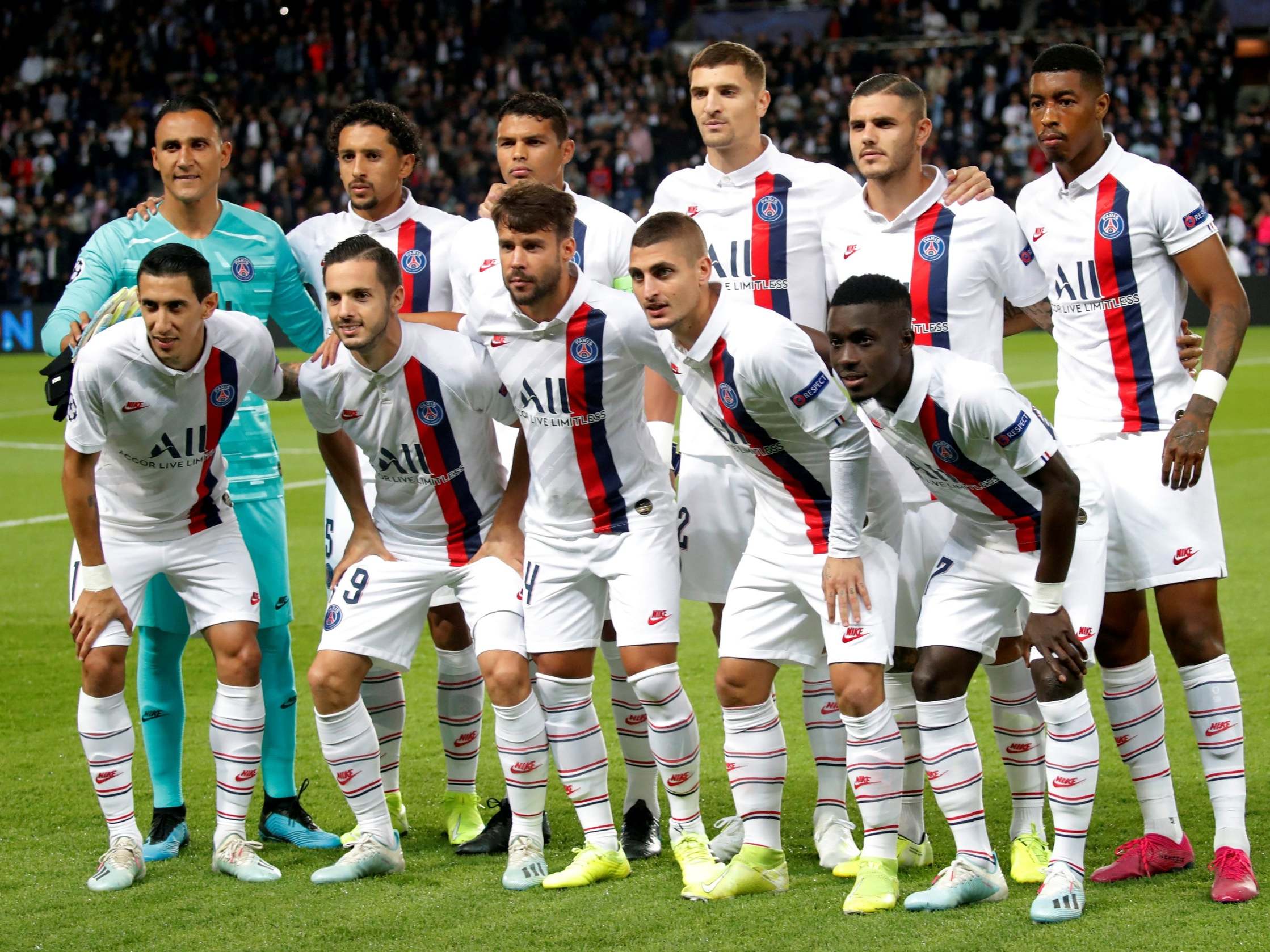 PSG wore all white at the Parc des Princes