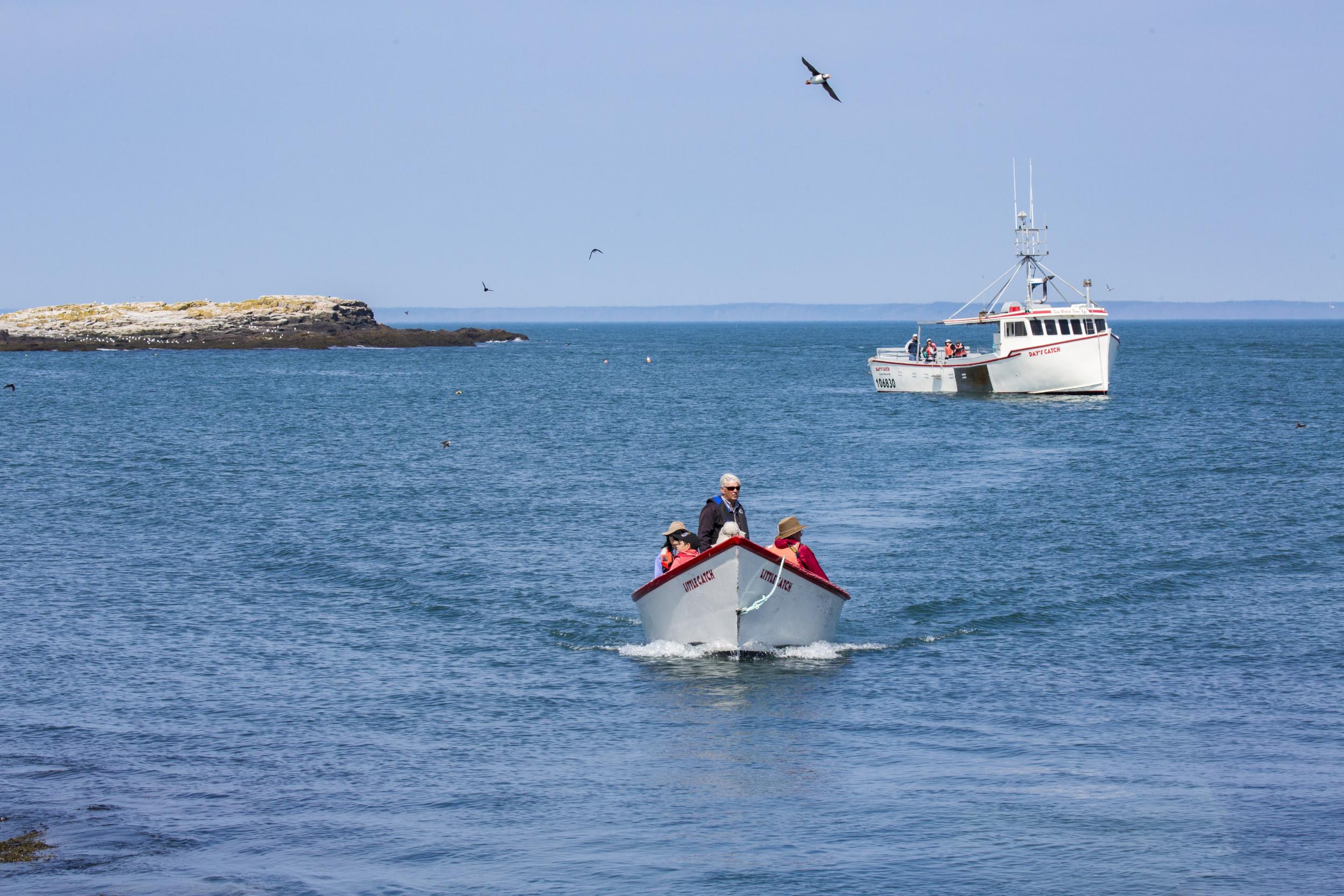 The journey involves boarding a skiff