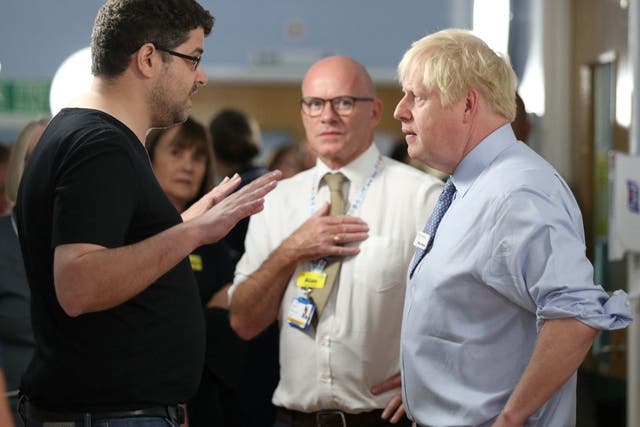 Perhaps the answer is to have more people like Omar Salem, left, who took it upon himself to berate the prime minister for using the NHS for press opportunities