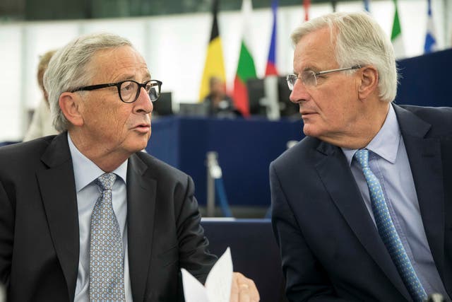 Jean-Claude Juncker and his chief negotiator Michel Barnier