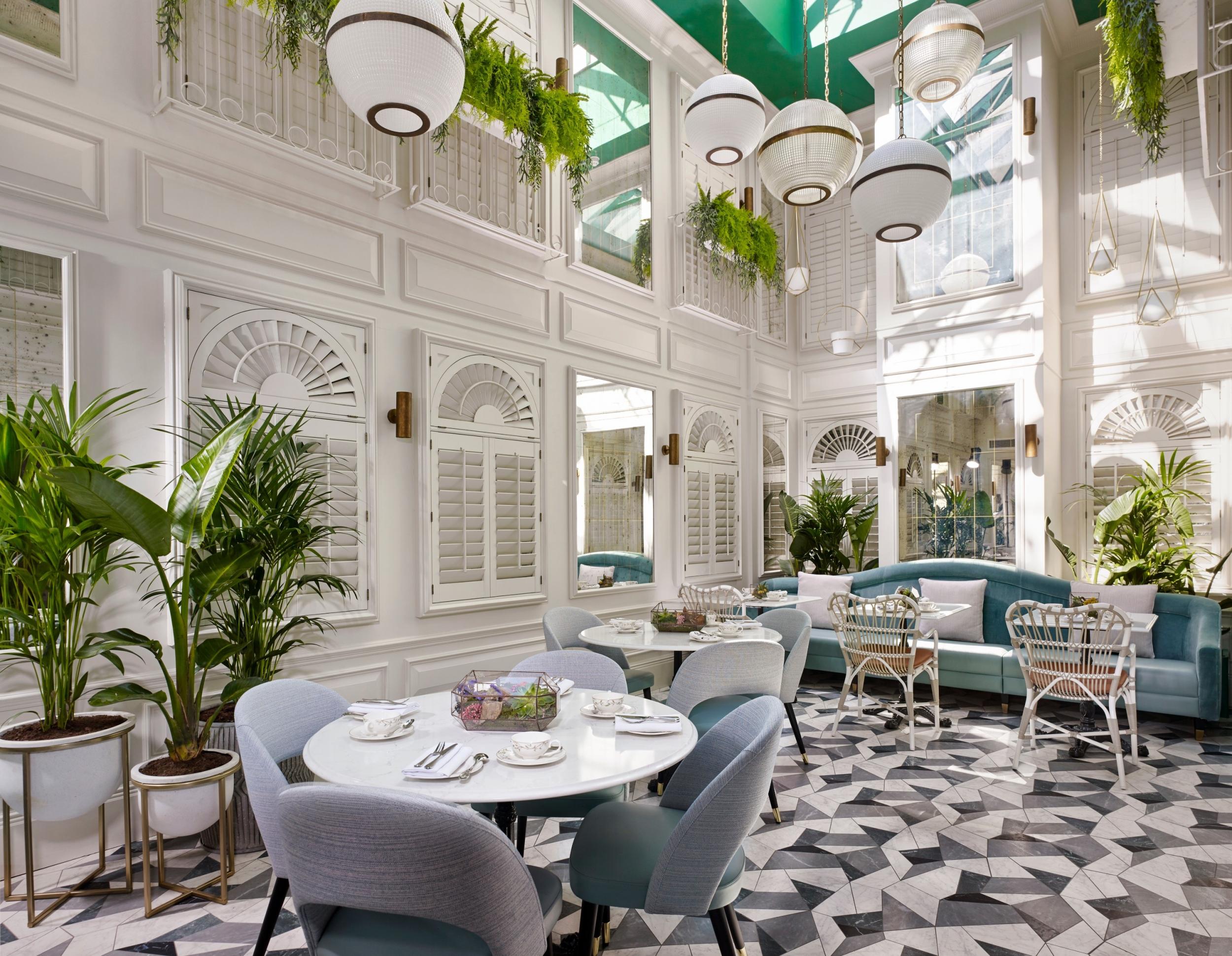 The light, plant-filled Botanica where afternoon tea is served