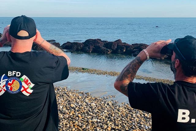 Far-right volunteers patrol the Kent coastline