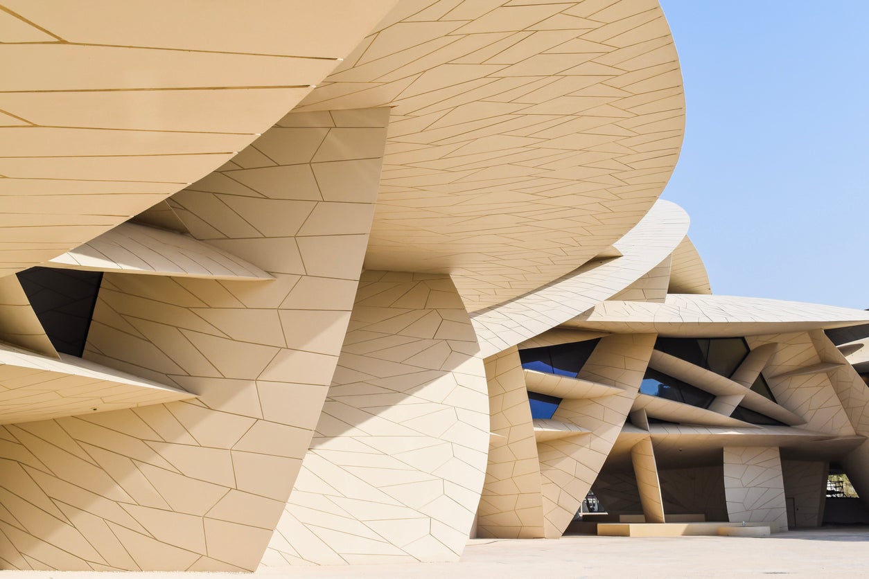 The International Museum of Qatar is based on a desert rose