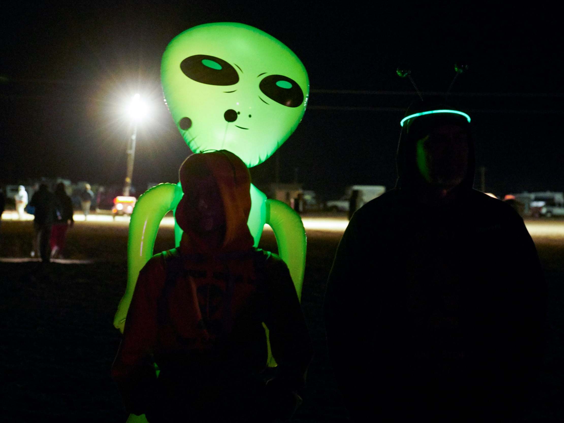 Storm Area 51: World-famous DJ performs to crowd of 100 alien-chasers because 'I do believe there's something out there'