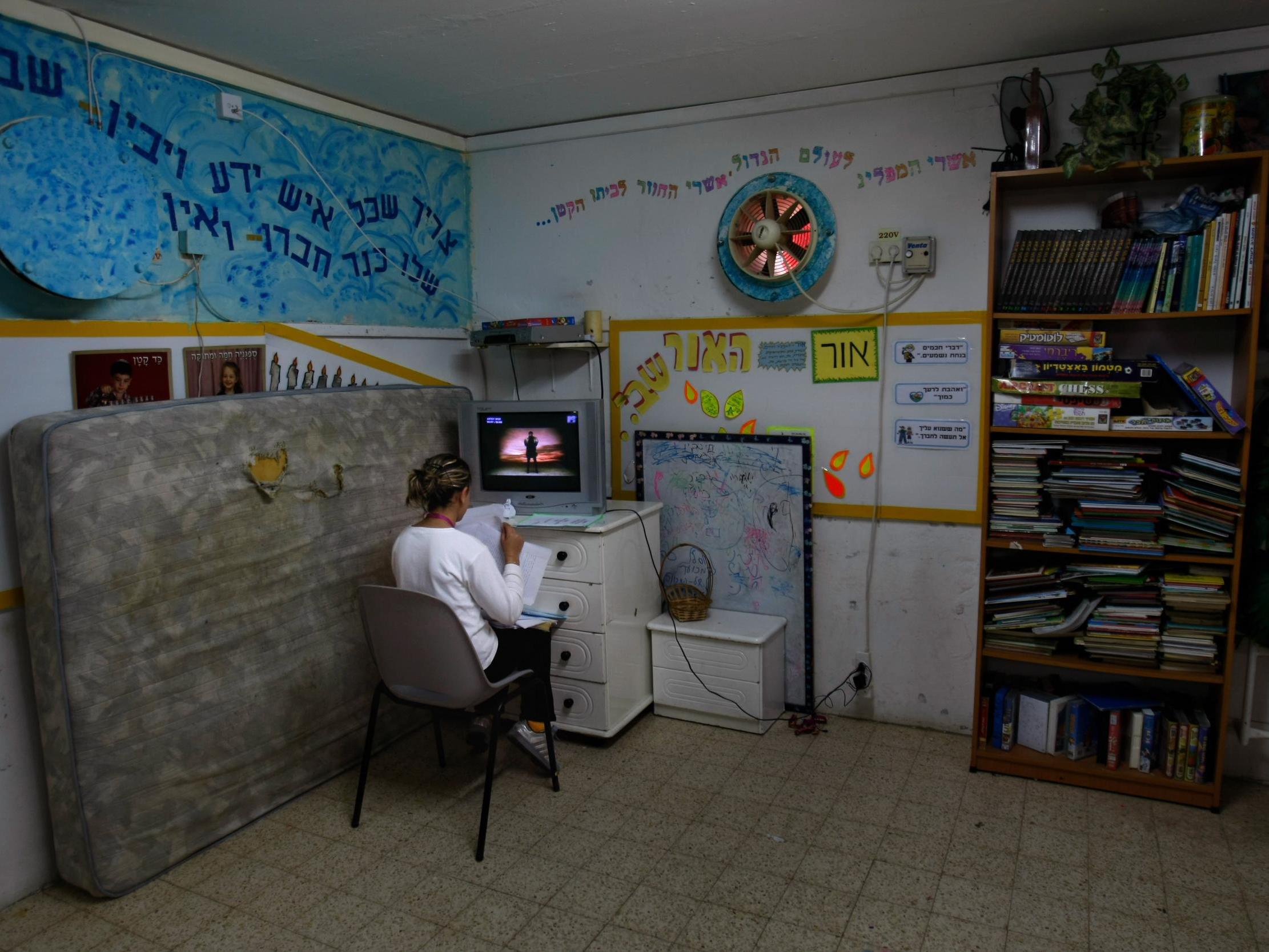 A bomb shelter in the Israeli town of Netivot