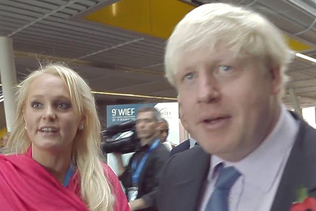 Boris Johnson with Jennifer Arcuri at the World Islamic Economic Forum in 2014