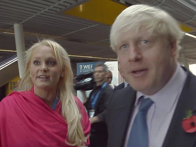 Boris Johnson and Jennifer Arcuri at the World Islamic Economic Forum in 2014.