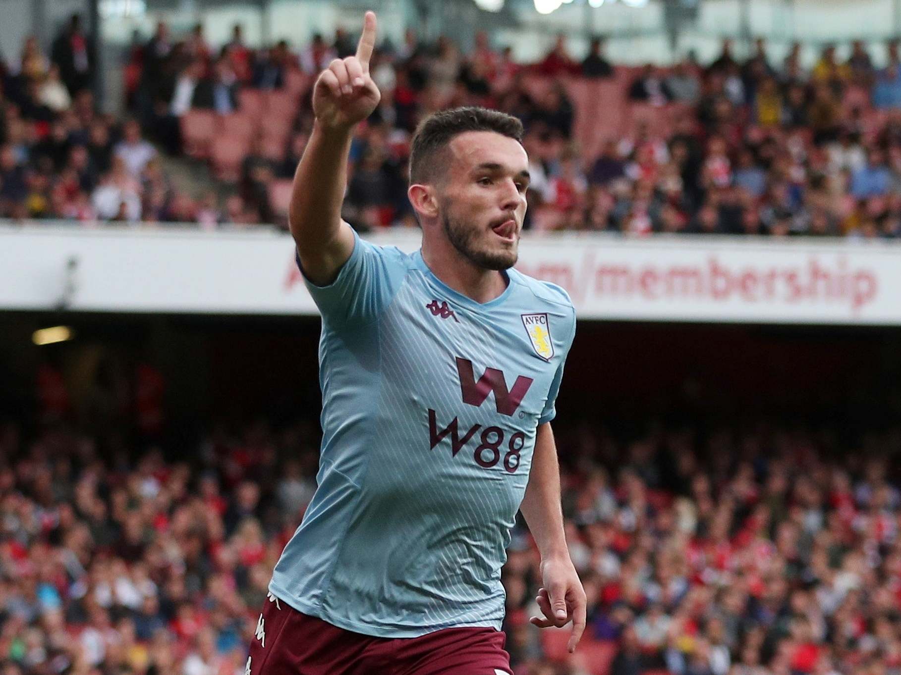 Aston Villa's John McGinn celebrates scoring