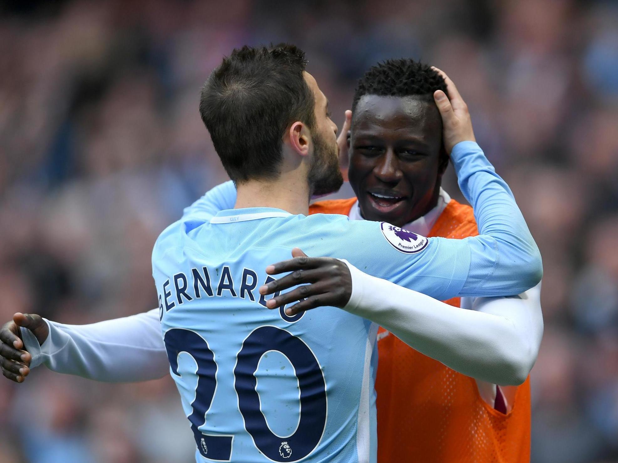 Silva and Mendy celebrate