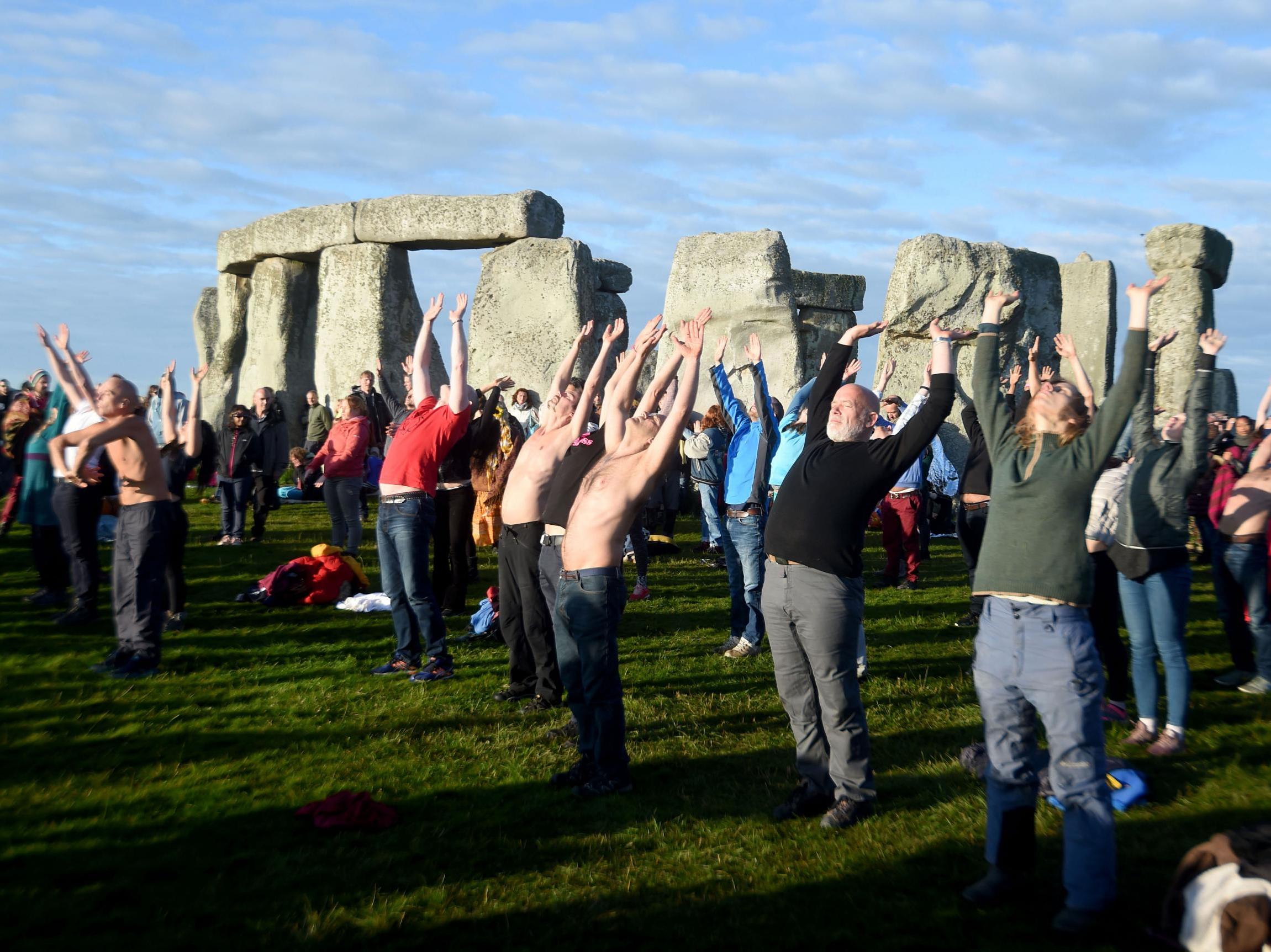 People celebrated the first day of autumn at Stonehenge