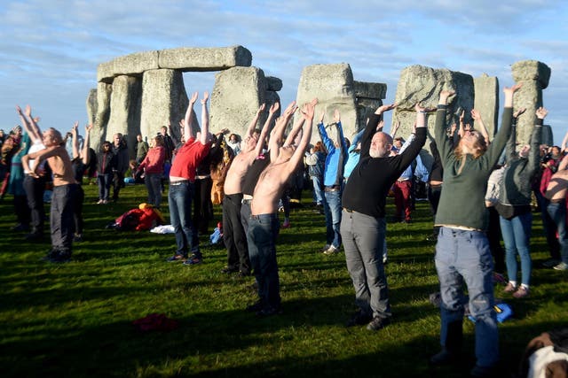 People celebrated the first day of autumn at Stonehenge
