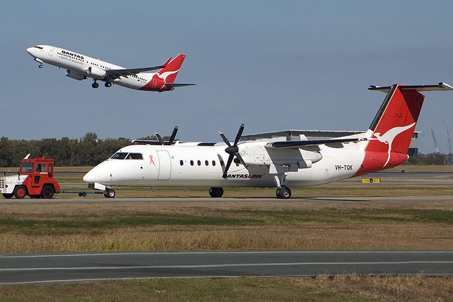 The Qantas Link aircraft landed safely