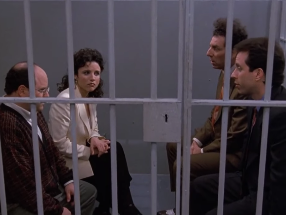 A mere footnote: the controversial ending of Seinfeld