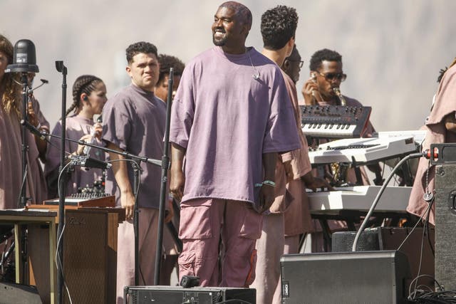 Kanye West performs Sunday Service during the 2019 Coachella Valley Music And Arts Festival on 21 April, 2019 in Indio, California.
