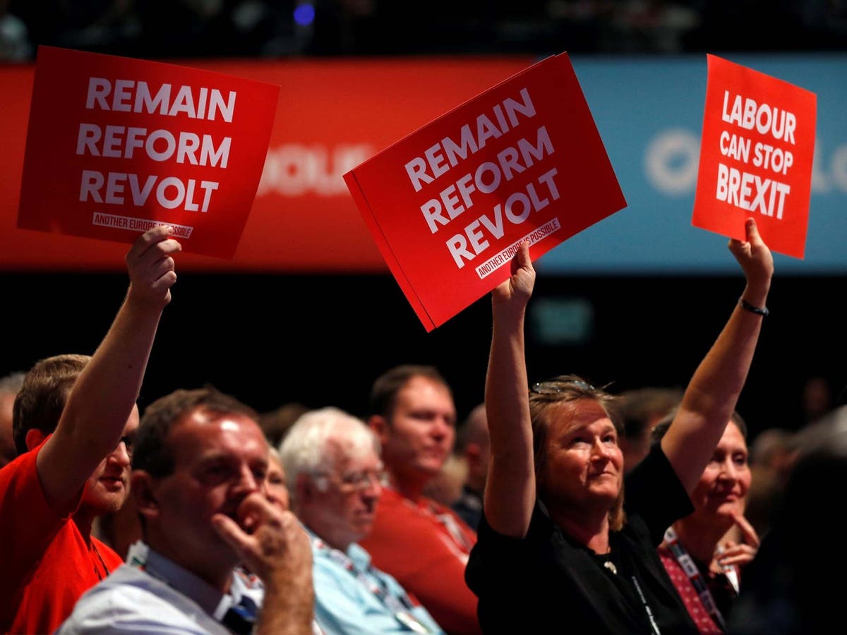 Labour conference votes against commitment to back Remain in new Brexit
