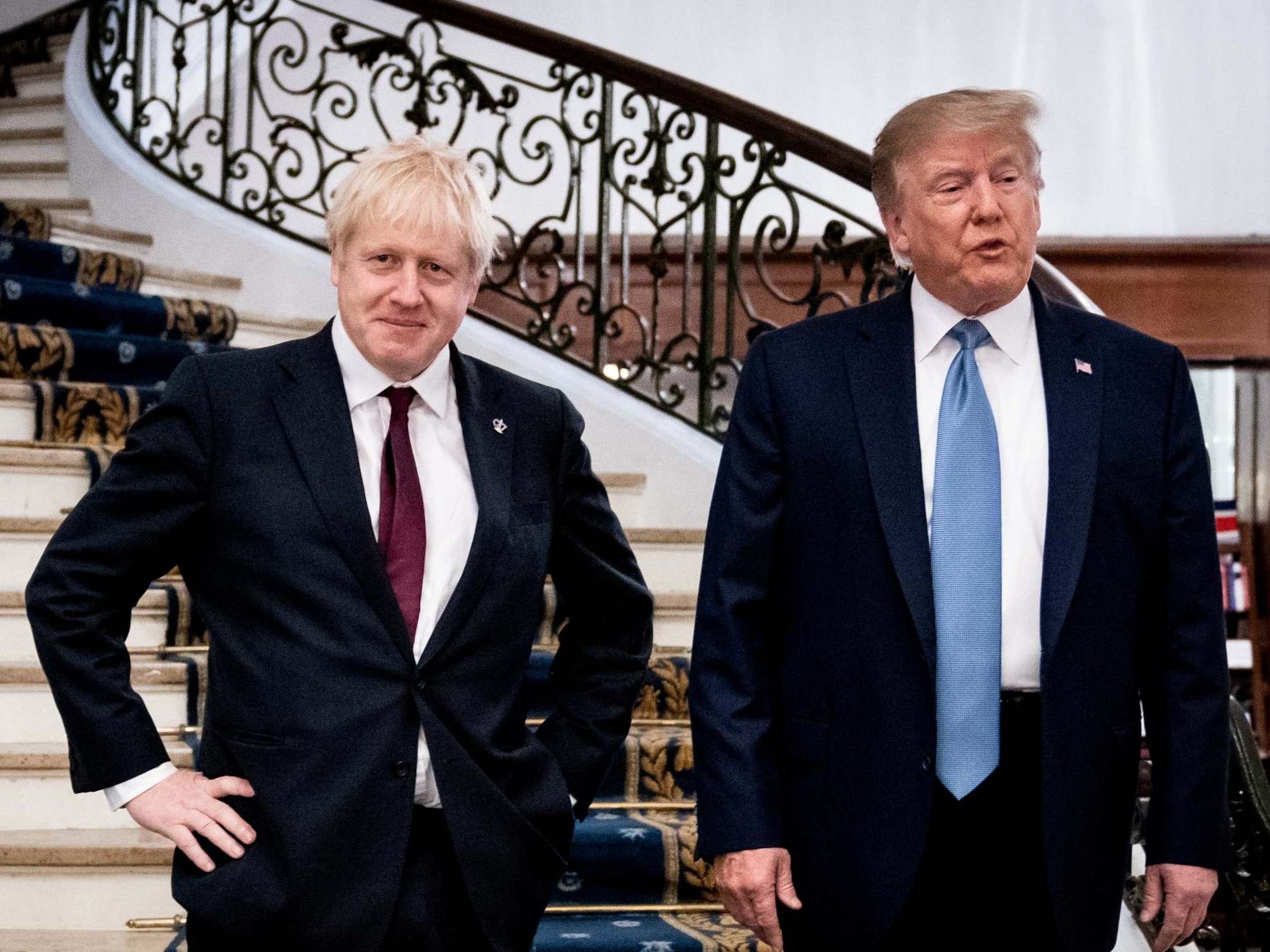 Johnson and Trump at a G7 summit in Biarritz this year