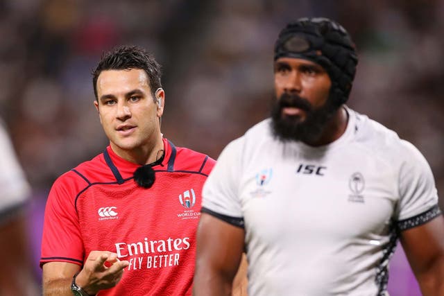 Referee Ben O'Keeffe came in for harsh criticism for the way he officiated Australia vs Fiji