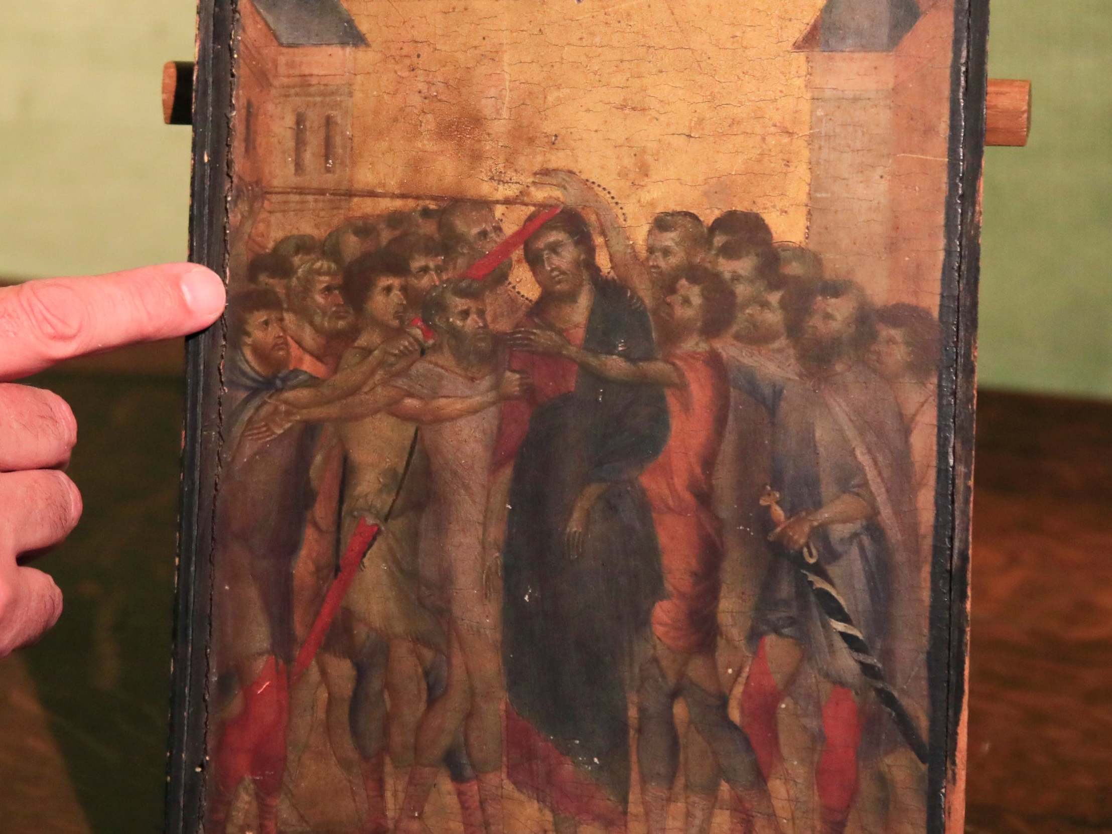 The 13th century masterpiece was found in a woman's kitchen in a town near Paris