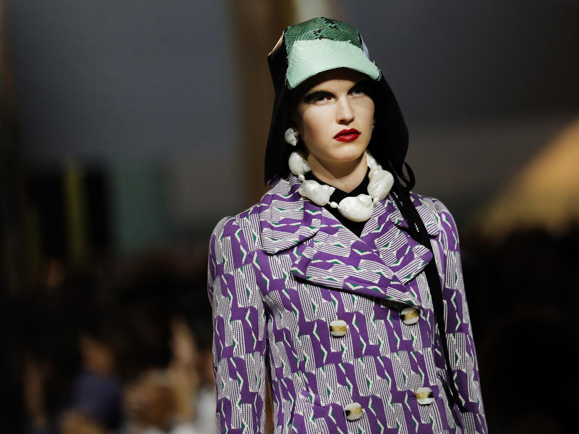 Prada delivered a collection inspired by the fashion industry's excessive waste