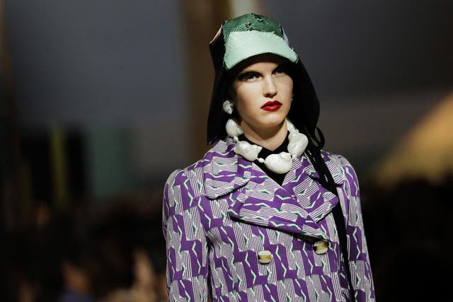 Prada delivered a collection inspired by the fashion industry's excessive waste 