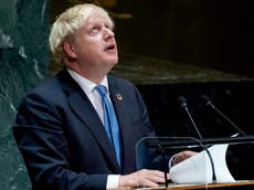 Boris Johnson compares Brexit to eternal torture in speech at UN