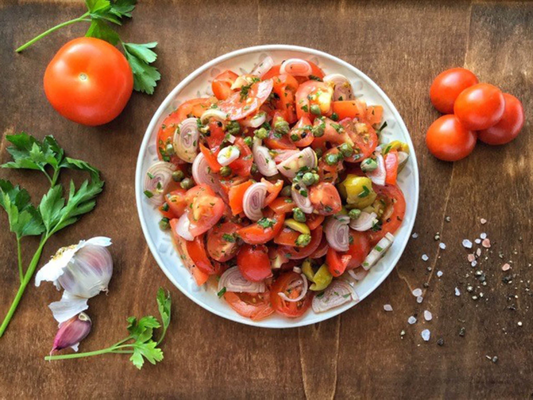 How to make tomato, caper and olive salad | The Independent | The ...