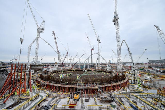 <p>The base of the first reactor at Hinkley Point C power station.  </p>