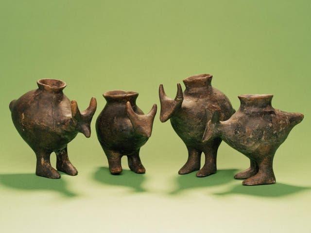 These little vessels could help explain why there was a 'baby boom' during the Neolithic period. Pictured are late Bronze Age feeding vessels from Austria