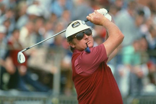 Barnes plays at the 1982 Open Championship at Royal Troon Golf Club in Scotland