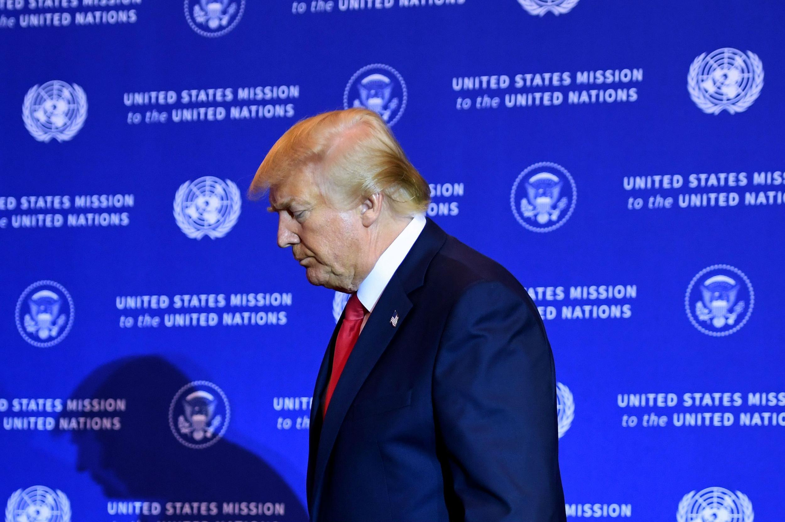 Trump uses UN setting to attack critics in rambling speech: &apos;How can they impeach for that?&apos;