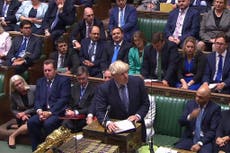 Weary and woeful, Johnson and his government faced an angry parliament