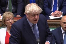 Live: Johnson challenges opposition parties to table confidence vote