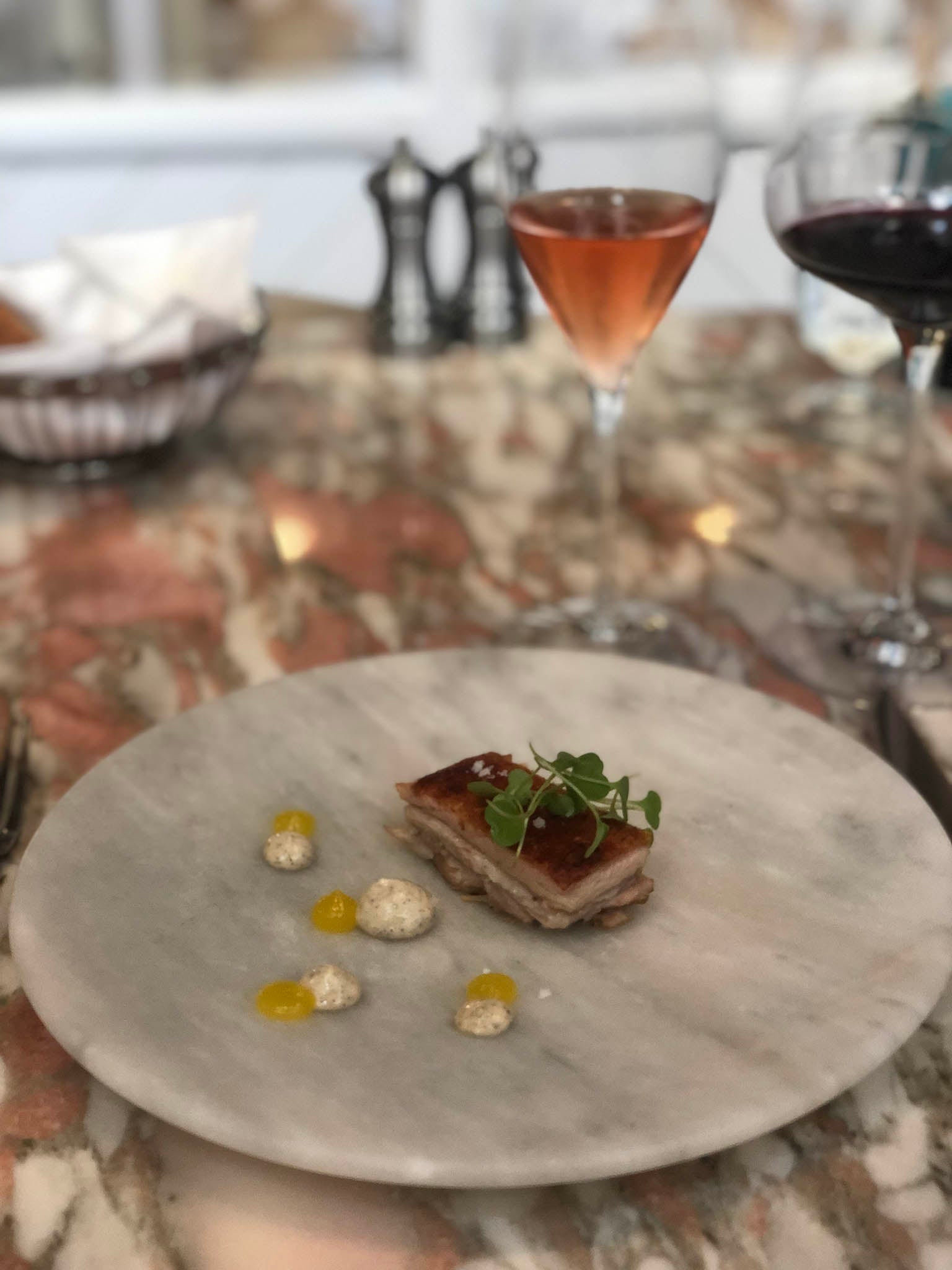 The pork belly dish at Meat Me is the highlight of the meal