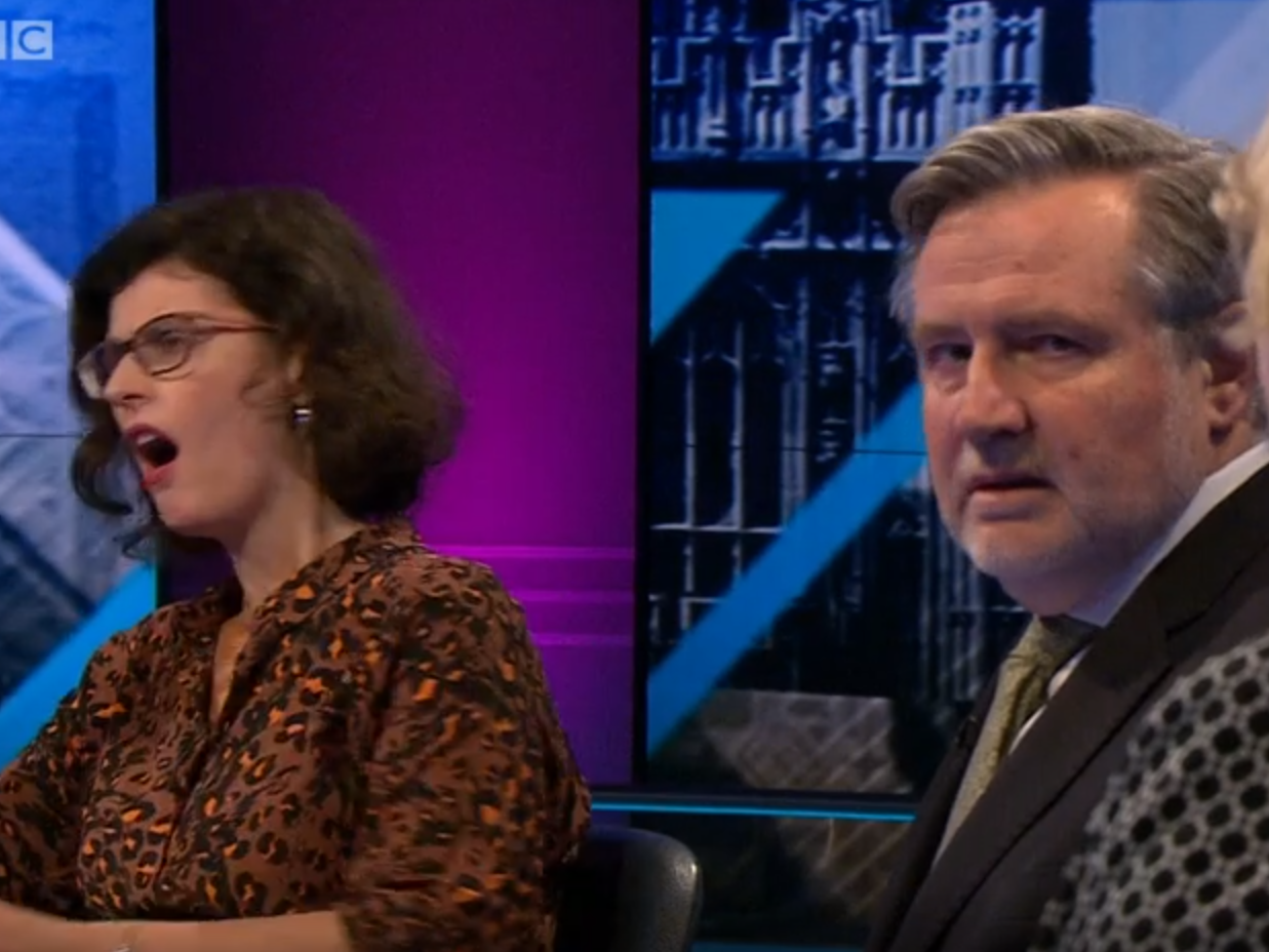 Newsnight guests react in horror as Tory Brexiteer tells concerned MPs to &apos;think of strain Boris Johnson is under&apos;
