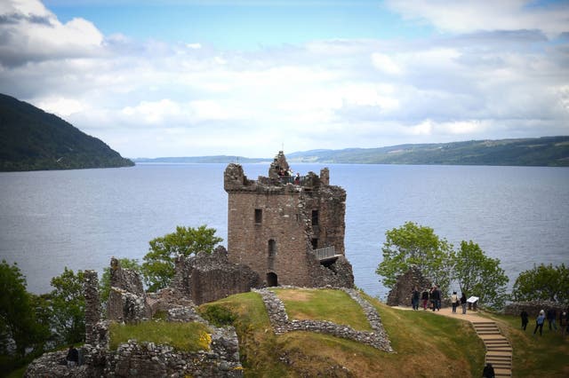 Urquhart Castle on the banks of Loch Ness