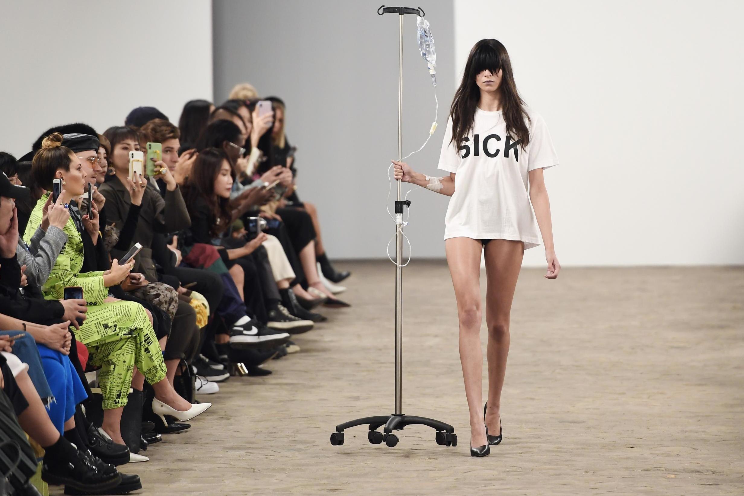 Kimhēkim: Fashion brand criticised for using IV drips in runway show | The  Independent | The Independent