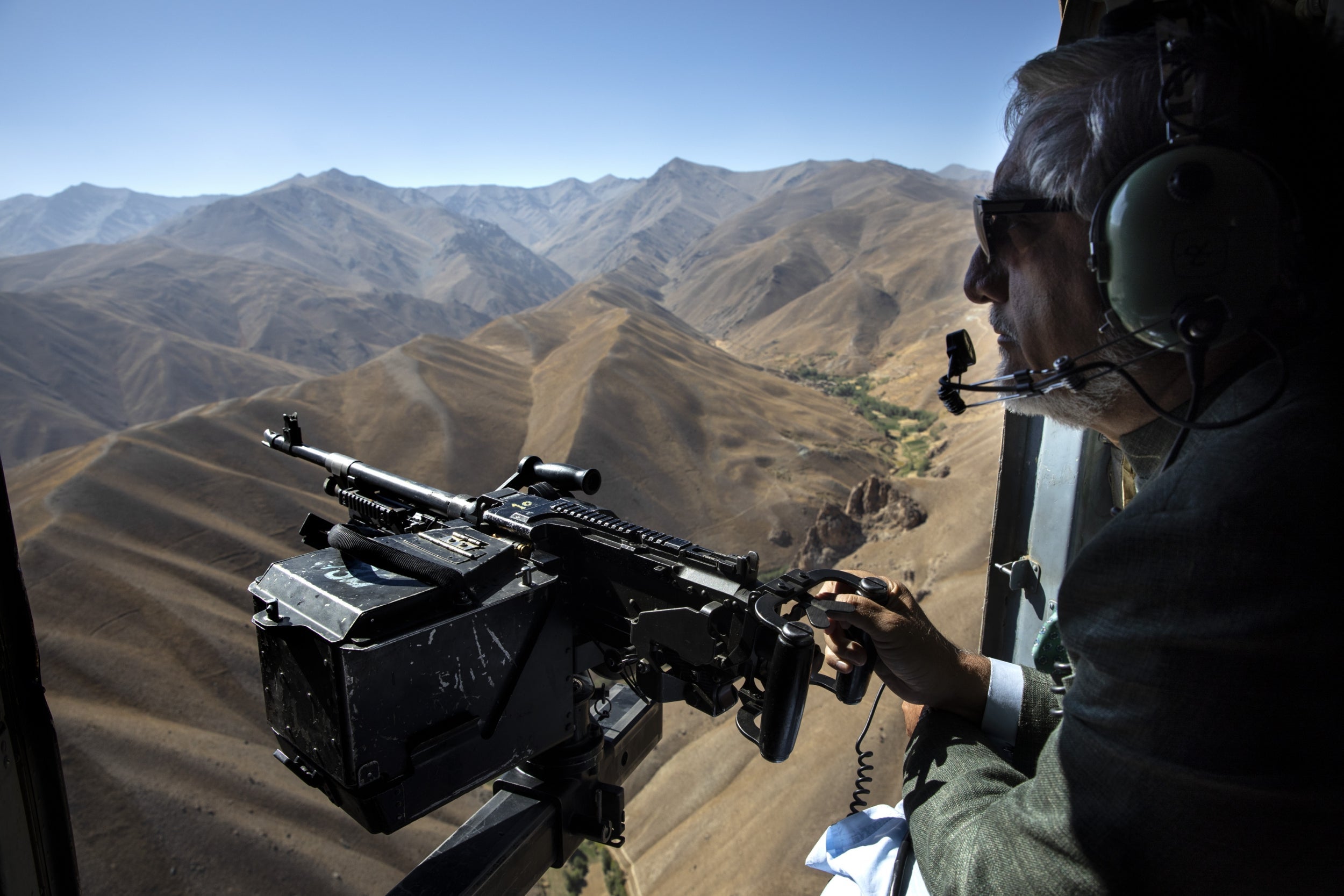 Abdullah Abdullah, travelling to Bamiyan via helicopter on Wednesday