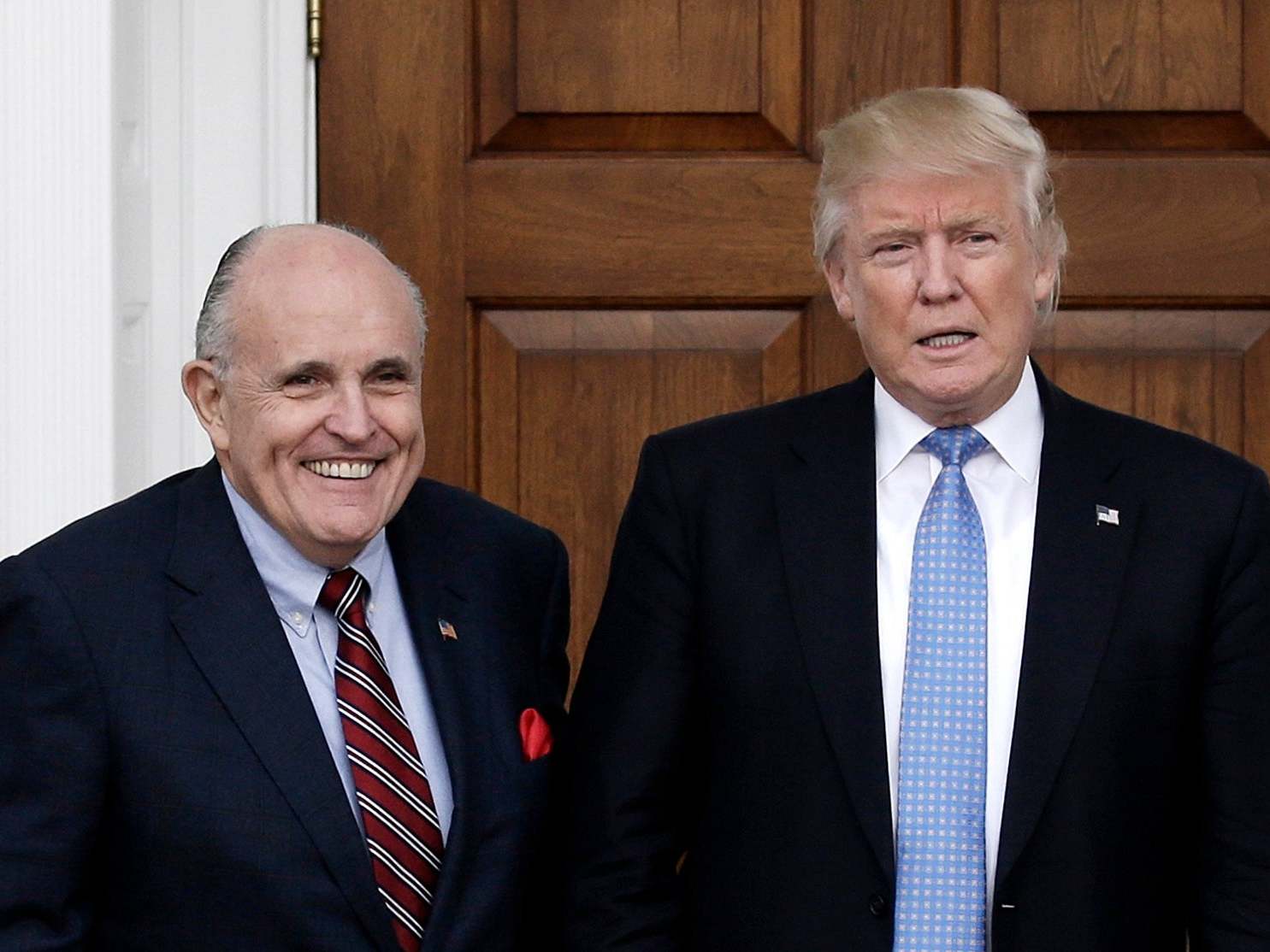 Trump with his personal lawyer, Rudy Giuliani