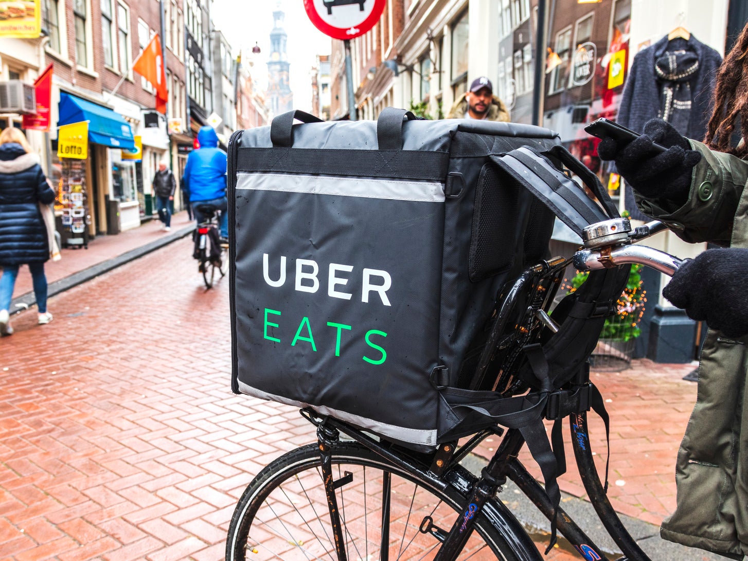 Uber food 2024 delivery bicycle